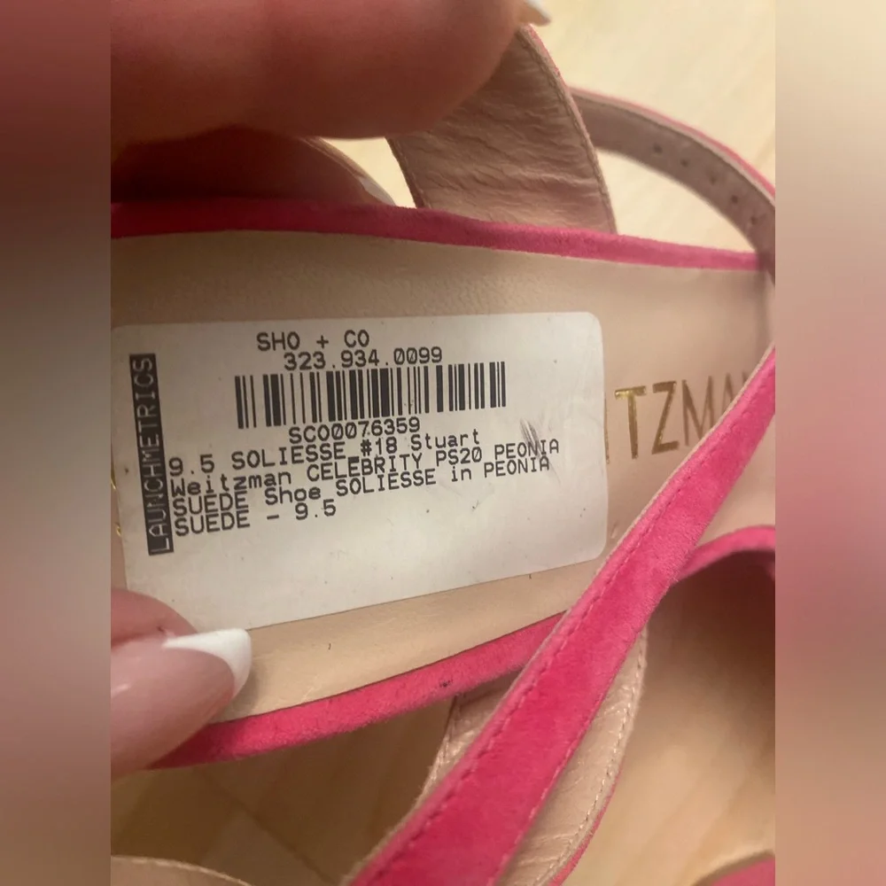 Stuart Weitzman Pink Platform Sandals